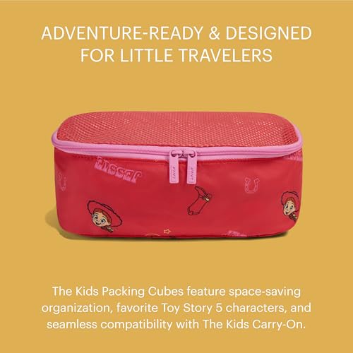 Away Toy Story 5 Kids Packing Cubes Set of 3 - Lightweight Space-Saving Packing Cubes for Carry-On Luggage - Medium and Wide Sizes - Jessie Red