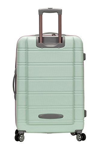 Rockland Melbourne Hardside Expandable Spinner Wheel Luggage, Mint, Checked Large 28"