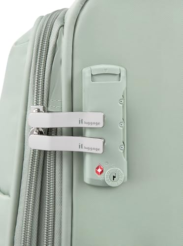 It Luggage Lustrous Luxe 28" Softside Checked 8 Wheel Spinner, Desert Sage