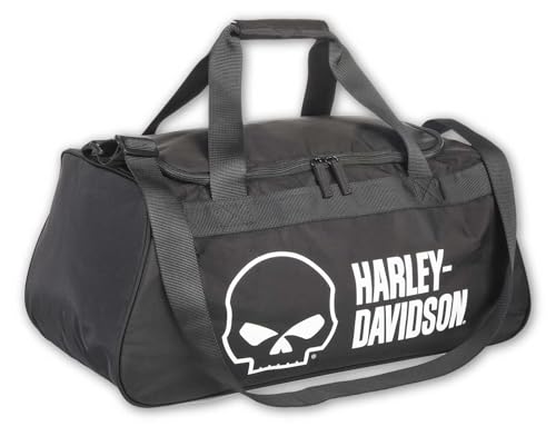 Harley-Davidson Willie G Skull Logo Duffel Bag w/Side Shoe Pocket - Black