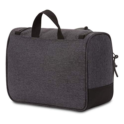 SwissGear Getaway Toiletry Bag, Hanging Premium Men’s and Women’s Large Travel Dopp Kit, Travel Organizer for Bathroom, Gym, and Shower Toiletries, Grey Heather