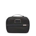 TUMI Alpha Split Travel Kit - Compact Toiletry Bag for Men & Women - Features Removable Leather Handle & 3 Zip Pockets - Black