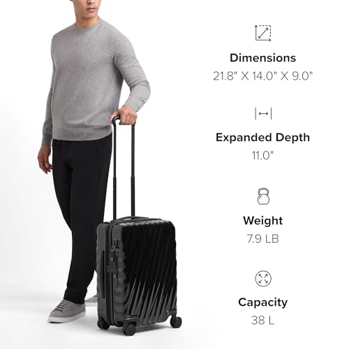 TUMI - 19 Degree Expandable Carry-On - 4-Wheeled Hard Shell Suitcase - 21.8" X 14.0" X 9.0" - Thyme