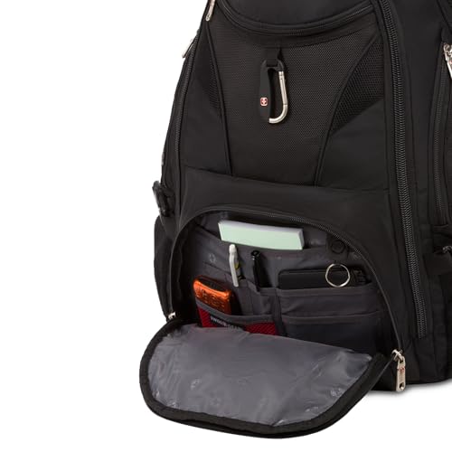 SWISSGEAR 1900 ScanSmart TSA Laptop Backpack Fits 17 Inch Laptop with RFID Protection and Tablet Pocket, Black, 19-Inch