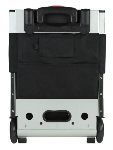 ZUCA Flyer Carry On Luggage with Wheels - 20 inch Airline Approved Black Bag and Black Frame, with 5 Packing Pouches, Travel Cover, and Built-In Seat