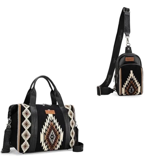 Wrangler Aztec Sling Bag and Duffel Bag for Women