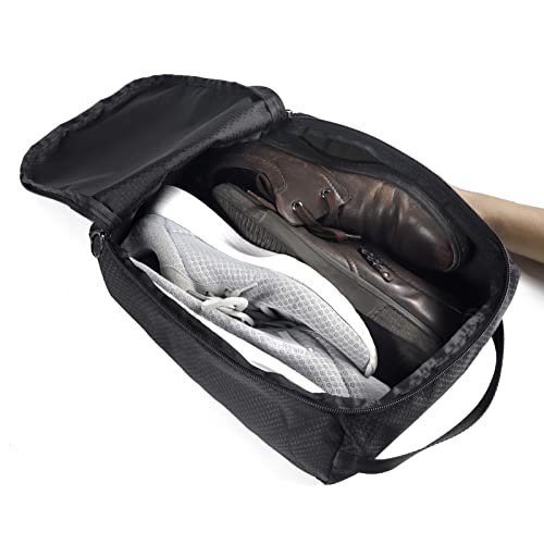 Gloppie Shoe Bags for Travel - Portable Shoes Storage Bag, Shoe Pouch, Shoe Packing Cubes for Men Women - Black