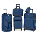 Skyway Luggage Seville 2.0 5-Piece SpinnerLuggage Set, Poseidon Blue