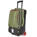 Topo Designs Global Travel Roller Bag Suitcase, Carry-On Friendly, 3 Carry Options, Smooth Heavy Duty Wheels, Telescoping Handle, Designed in Denver CO USA, PFAS Free (Olive/Olive)