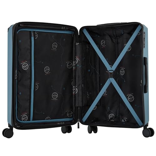 Wrangler ATG Trailway Expandable Hardside Luggage, Storm Blue, 22" Carry-On