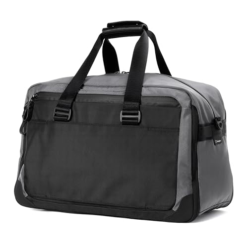 Travelpro Altitude Double Expansion Travel Duffel Bag, 40-48L, Weekender, Overnight, Water Resistant, Men and Women, Falcon Grey