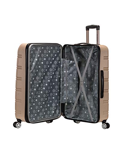 Rockland Melbourne Hardside 3 Piece Expandable Spinner Wheel Luggage Set, (20"/24"/28"), Champagne