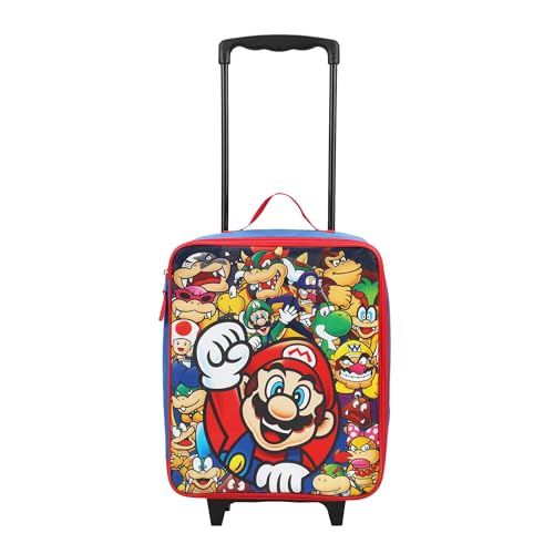 Bioworld Super Mario Bros Character Group Shot 14" Youth Blue Pilot Case