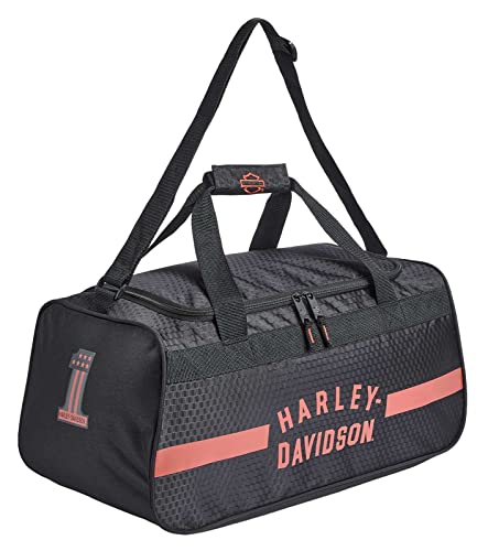 Harley-Davidson Rust Orange #1 Logo Sports Duffel Bag w/Shoulder Strap - Black