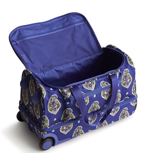 Vera Bradley Women's Ripstop Adair Rolling Duffel Travel Bag, Kew Gardens Blue, One Size