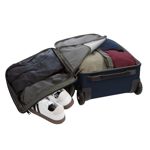 Eddie Bauer Excursion Traveling 22 Rolling Duffel Bag with Lightweight Telescopic Handles and Rugged Wheels - 40L, Brook