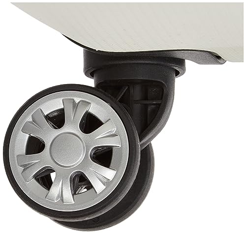 Rockland Melbourne Hardside Expandable Spinner Wheel Luggage, White, 2 Piece (20"/28")