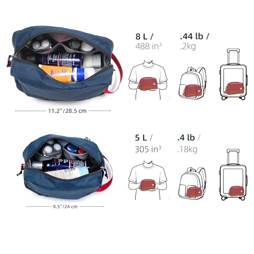 kalgoTeal Travel Toiletry Bag For Women, 8L Large Packing Cube with Waterproof TPU Wet/Dry Compartment