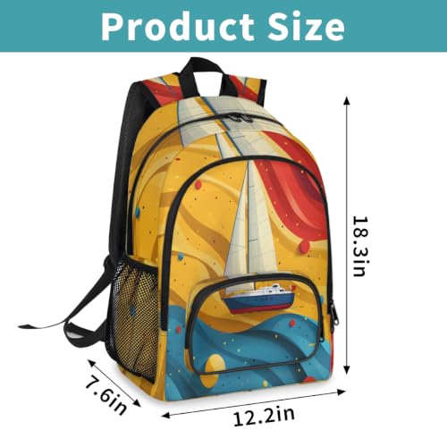 TropicalLife Nautica Sailboat Large Laptop Backpack