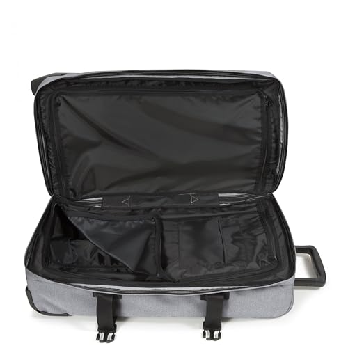 Eastpak Tranverz M – 78L Large Wheeled Luggage with Dual Compartments, TSA Lock, Compression Straps & Smooth-Wheeling System, Sunday Grey