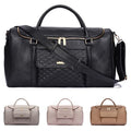 Travel Duffel Bag by Luli Bebe – Designer Vegan Leather Weekender Bag, Stylish & Functional (Black)