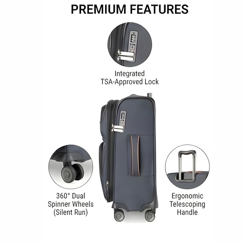 Ricardo Beverly Hills Montecito 3.0 Softside Luggage Collection Expandable Suitcases with Wheels and TSA Lock, 29" Large Check-In (Graphite, 29-inch Large Check-in)