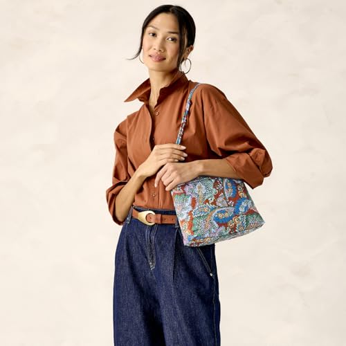 Vera Bradley Women's Premium Cotton Original Hipster Crossbody, Flowers + Feathers, One Size