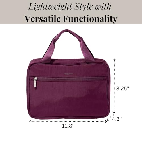 Baggallini Large Hanging Travel Toiletry Kit - Lightweight 8x11 Inch Makeup Bag