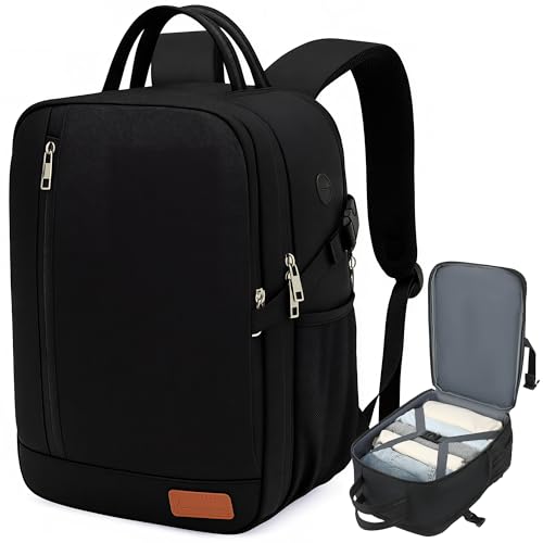 Lossga Travel Backpack, 18x14x8 Spirit Airlines Personal Item Travel Bag, Carry On Backpack Flight Aproved, Weekender Bags for Women and Men, 30L Water Resistant Lightweight Travel Backpacks