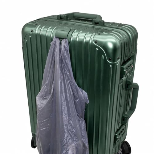 Gabbiano All-Aluminum Luggage Set, 2-Piece Zipperless Suitcase (20” Carry-On + 30” Large) – Aluminum-Magnesium Hardside Spinner with TSA Latch Locks, 22x14x9 (Green, Large 30")