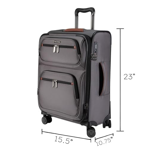 Ricardo Beverly Hills Montecito 3.0 Softside Luggage Collection Expandable Suitcases with Wheels and TSA Lock, 21 Carry-on (French Gray, 21-inch Carry-on)
