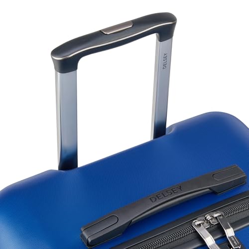 DELSEY PARIS Cruise 3.0 Hardside Expandable Luggage with Spinner Wheels, Blue, Checked 26 Inch Trunk