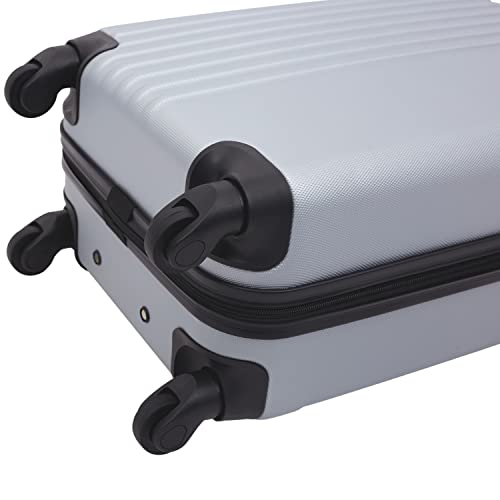 Travelers Club Cosmo Luggage, Silver-20, 20-Inch