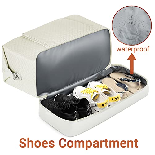 Travel Weekender Bag for Women, Overnight Bag with Shoe Compartment Oversized Travel Duffel Bag Carry On Tote 21"
