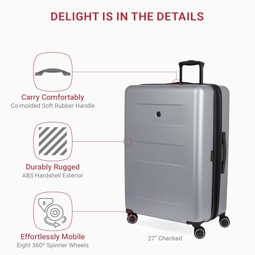 SwissGear 8020 Eclipse Collection Hardside Expandable Luggage – Ultimate Grey