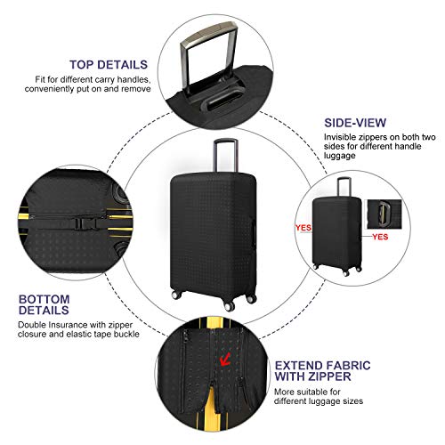 7-Mi Travel Luggage Protector Suitcase Cover 22"-24" Suitcase Dust Cover Size M