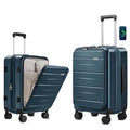 cllson Carry On Luggage with Top Opening, Expandable with Front Pocket and USB Charging Port, Lightweight with front compartment Rolling Suitcases with Fathers Day Gift for Dad Men Him Husband