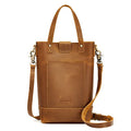S-ZONE Small Crossbody Bags for Women Real Leather Cross Body Handbags Cell Phone Purses, Light Brown