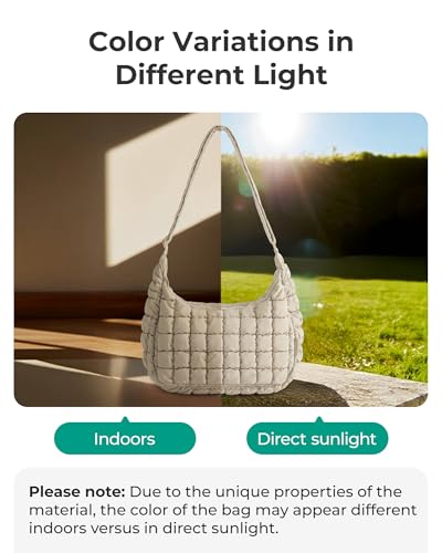 BAGSMART Quilted Crossbody Bags for Women Lightweight Puffer Purse Shoulder Hobo Bag for Daily Use Travel Essentials