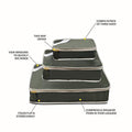 Paravel Travel Packing Cubes | Set of 3 | Safari Green | Luggage Bag Organizers for Travel Accessories, Shoes, Toiletries, Laundry, Compression Storage Cubes | Various Sizes