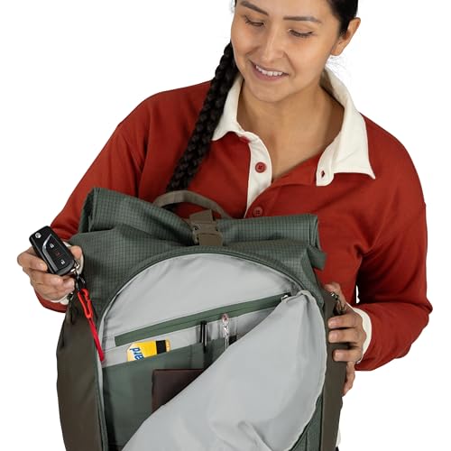 Osprey Transporter Roll Top Commuter Backpack, Pine Leaf