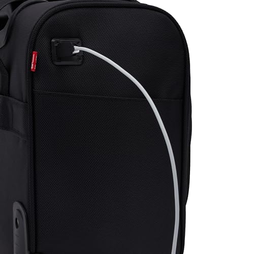 TPRC 15” Underseat Carry-On Luggage Airline Approved Personal Item with USB Charging Port, Black
