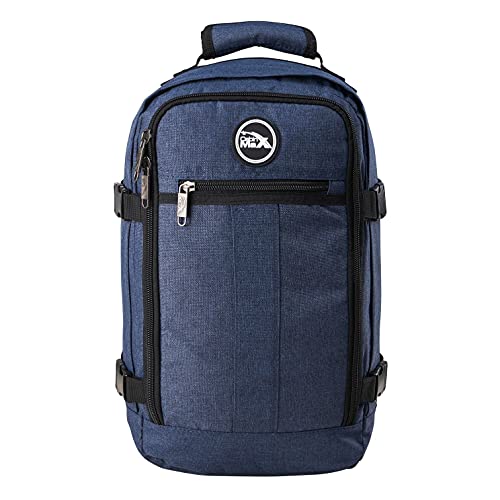 Cabin Max Metz Stowaway 20L Travel Bag 16x10x8inch (40x25x20cm) - Mini Backpack/Weekender Bag Ideal Underseat Carry on Luggage (Atlantic Blue)