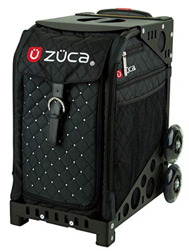 ZUCA Mystic Quilted Sport Insert Bag and Frame (Black) with Flashing Wheels