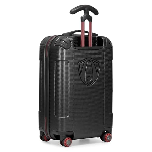 Traveler's Choice Maxporter II Polycarbonate Hardside Trunk with Spinner Wheels, Black, 22-Inch Carry-on Luggage