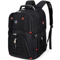 SHRRADOO Extra Large 50L Travel Laptop Backpack with combination lock, College Backpack Airline Approved Business Work Bag Fit 17 Inch Laptops for Men Women,Black