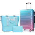 LARVENDER Luggage Sets 3 Piece, 20 Inch Carry on Luggage 22x14x9 Airline Approved Hardside PC+ABS Suitcase Set with Spinner Wheels TSA Lock, Lightweight Luggage Set for Women, Cotton Candy