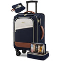LOVEVOOK 4 Pcs Carry On Luggage 22x14x9 Airline Approved, 20 Inch Carry On Suitcases with Wheels, Softside Rolling Suitcase for Women Men, with TSA Lock Weekender Travel Luggage