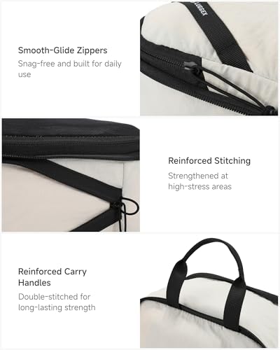 LUGGEX Carry On Luggage and 6 Set Travel Packing Cubes Bundle – Travel Essentials
