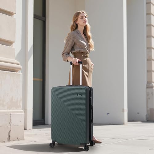 Eeeza Expandable Luggage Sets 5 Piece,Suitcases with Detachable Wheels,ABS Hard Case Luggage with TSA Lock Spinner Wheels,Carry On Luggage Set